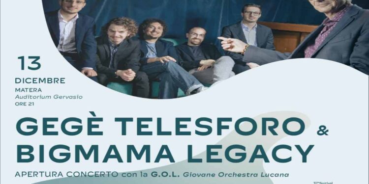 Venerdì 13 dicembre Gegè Telesforo & Big Mama Legacy all’Auditorium R. Gervasio di Matera