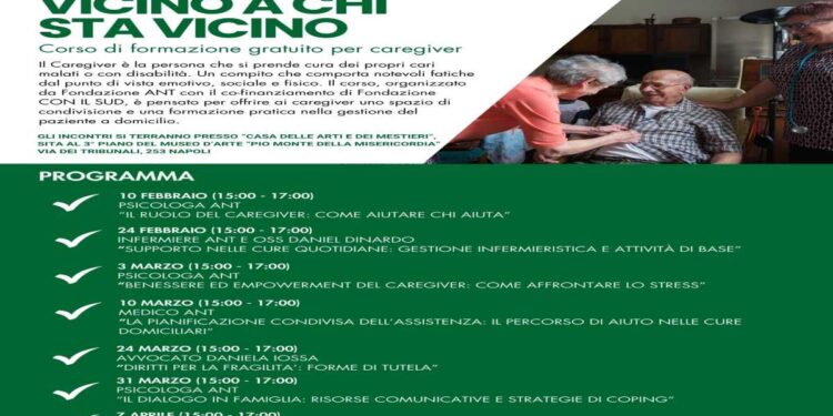 Progetto Interregionale per la lotta al tumore:  al via i corsi gratuiti per caregiver in Campania