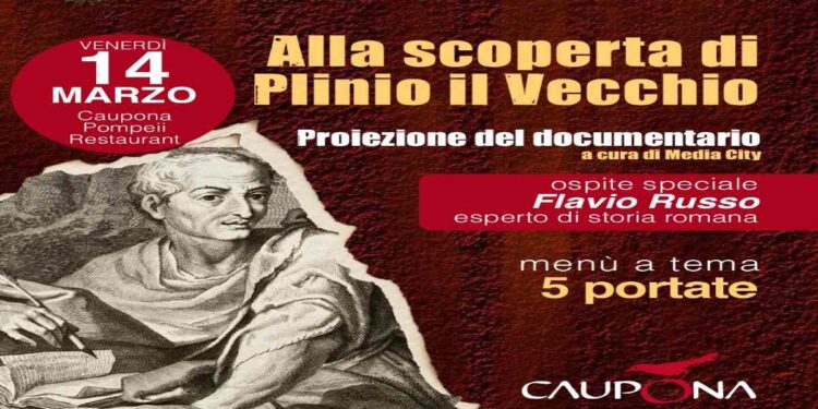 Storia e gastronomia: la storia dell’amicizia tra Plinio il Vecchio e Pomponiano all’archeo-ristorante Caupona