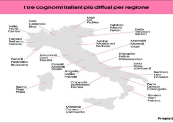 Qual è il cognome più tipico della tua regione? Uno studio svela la mappa d’Italia