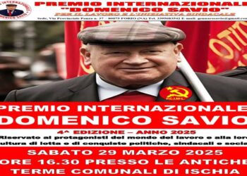 DOMANI A ISCHIA IL PREMIO “DOMENICO SAVIO”: LA 4^ EDIZIONE DEDICATA ALLE VITTIME DI MONTE VEZZI E DEL TERREMOTO DEL CENTRO ITALIA