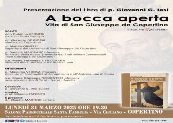 “A bocca aperta. Vita di San Giuseppe da Copertino” il nuovo libro di Padre Giovanni G. Iasi