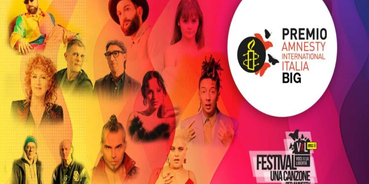Le canzoni in gara al Premio Amnesty International Italia 2025