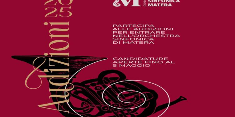 Aperte le audizioni per il 2025 dell’Orchestra Sinfonica di Matera