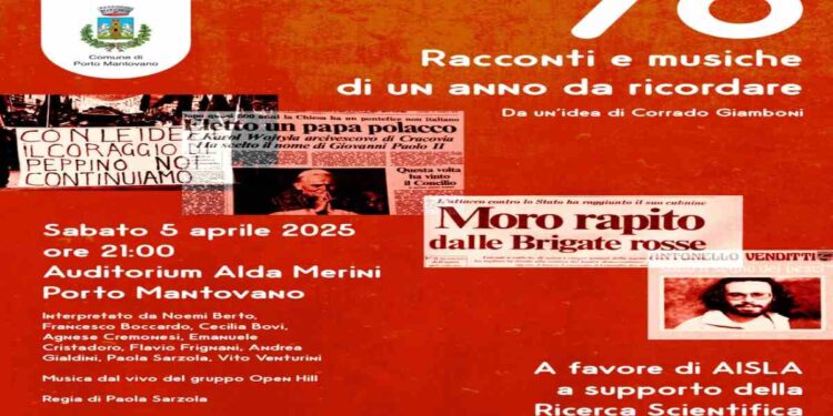 Porto Mantovano rivive il 1978 “Racconti e Musiche di un anno da ricordare”
