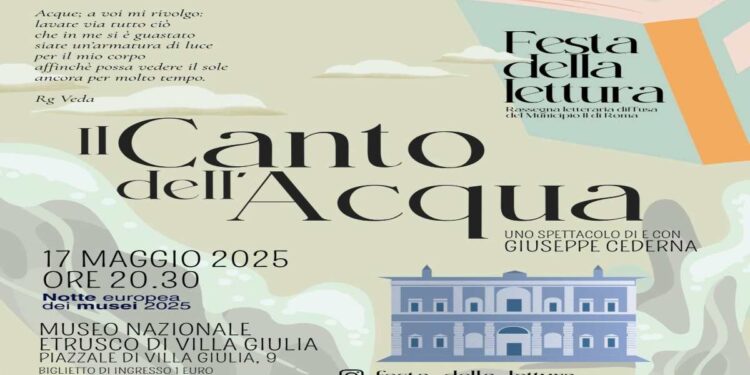 Il canto dell’acqua di e con Giuseppe Cederna: 17 maggio ore 20.30 Notte Europea dei Musei – Festa della lettura
