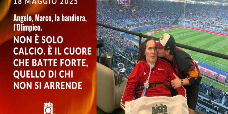 Cuore giallorosso: Marco sorprende il papà Angelo, malato di SLA, e lo porta allo stadio. La Roma risponde con amore