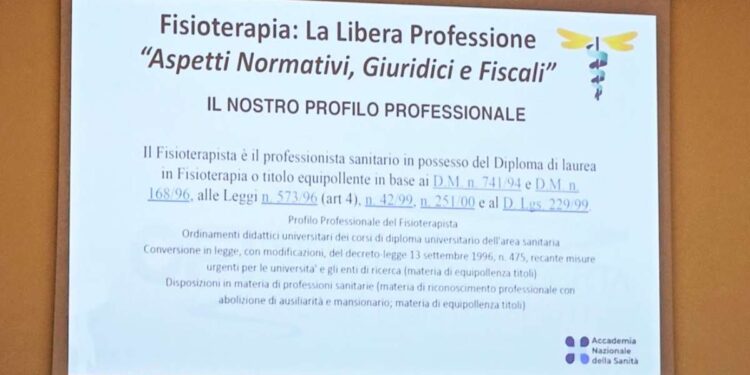A CASERTA IL CORSO DI ALTA FORMAZIONE IN GESTIONE, NEGOZIAZIONE E FISCALITÀ PER FISIOTERAPISTI