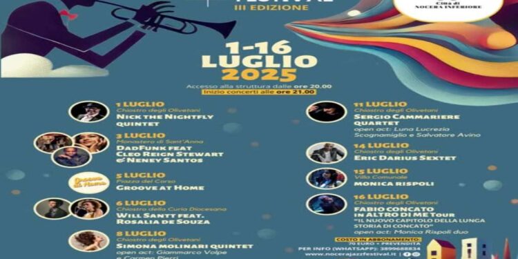 NOCERA JAZZ FESTIVAL – III Edizione :ecco il programma