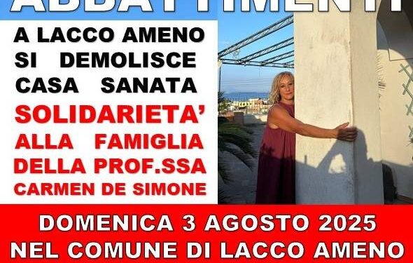 ABBATTIMANTO CASA SANATA, DOMENICA A LACCO AMENO CORTEO DI SOLIDARIETA’ PER LA FAMIGLIA DE SIMONE