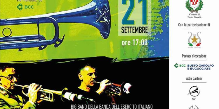 La Big Band dell’Esercito Italiano e Fabrizio Bosso protagonisti a Busto Garolfo il 21 settembre a TromBusto