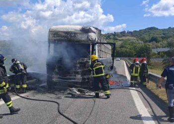 Incendio sull’A16. Intervento tempestivo di GSA: “L’azienda premierà i propri soccorritori”