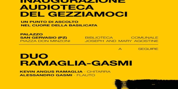 Lunedì 11 agosto, alle 18, il Gezziamoci inaugura la sua Audioteca a Palazzo San Gervasio