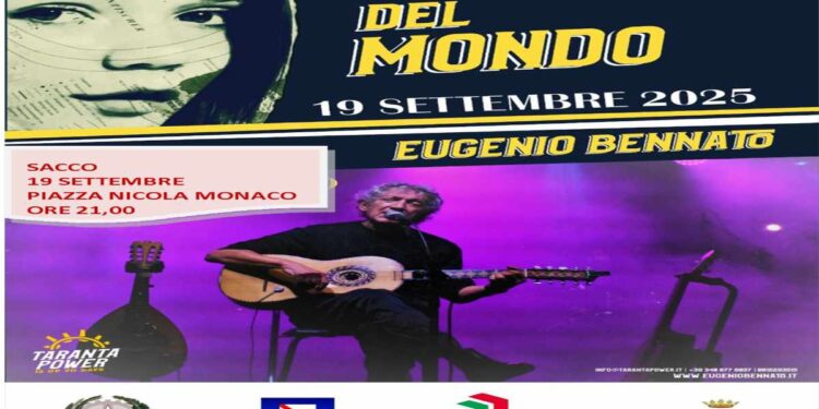 Eugenio Bennato a Sacco con “Musica del mondo”