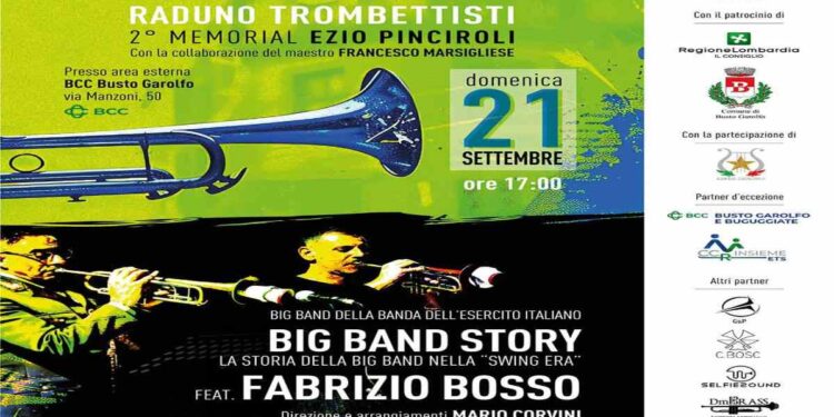 Suonare con Fabrizio Bosso e Francesco Marsigliese, due grandi della tromba, a Busto Garolfo il 21 settembre: giornata di prove aperte per la seconda edizione di TromBusto