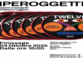 Sabato 4 ottobre salutiamo gli IPEROGGETTI di Marco Oggian
