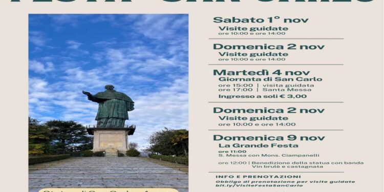 NOVEMBRE IN FESTA AL SANCARLONE CON VISITE GUIDATE, CELEBRAZIONI E CASTAGNATA