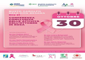 Convegno sulla prevenzione oncologica e la lotta ai tumori a Busto Garolfo giovedì 30 ottobre in sala Don Besana