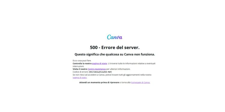 Canva in difficoltà: segnalazioni di malfunzionamenti e accessi rallentati