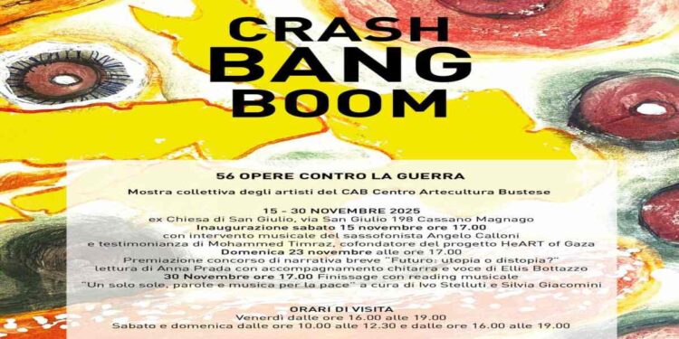 “CRASH BANG BOOM 56 opere contro la guerra”