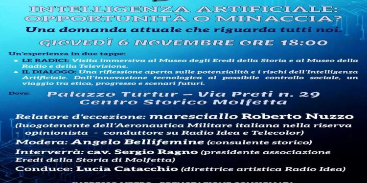 Intelligenza Artificiale: Opportunità o Minaccia? A Molfetta la conferenza di Roberto Nuzzo tra etica, tecnologia e futuro dell’uomo