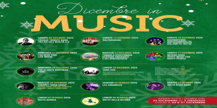 DICEMBRE A “ IL MORO” TRA JAZZ,R&B,MUSICA D’AUTORE : ECCO IL PROGRAMMA COMPLETO