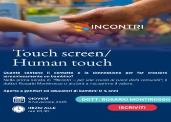 PRESSO INTERNATIONAL SCHOOL OF MONZA SI TIENE L’INCONTRO “TOUCH SCREEN – HUMAN TOUCH”, DEDICATO AI GENITORI CON BIMBI 0-6 ANNI