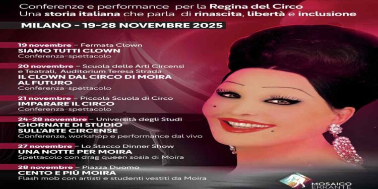 Il 20 novembre a Milano ripartono gli appuntamenti dell’ACCADEMIA DEL PICCOLO GRANDE CLOWN: “MOIRA PER SEMPRE”