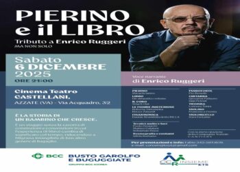 Il musical Pierino e il Libro con la voce narrante di Enrico Ruggeri arriva ad Azzate il 6 dicembre grazie alla Bcc di Busto Garolfo e Buguggiate