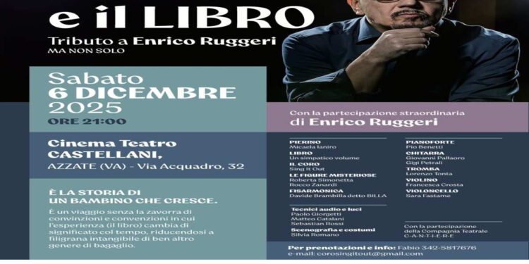 Ultima ora: ad Azzate Enrico Ruggeri sarà presente sul palco per il musical Pierino e il Libro il 6 dicembre