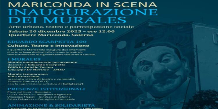 Eduardo Scarpetta 100: Cultura, Teatro e Innovazione Mariconda inaugura due murales tra teatro, arte urbana e partecipazione sociale
