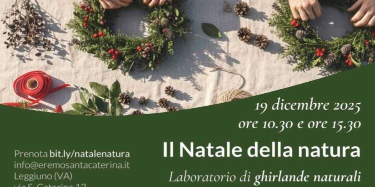Il Natale della natura: laboratorio di ghirlande con l’artista Maura Milani all’Eremo di Santa Caterina