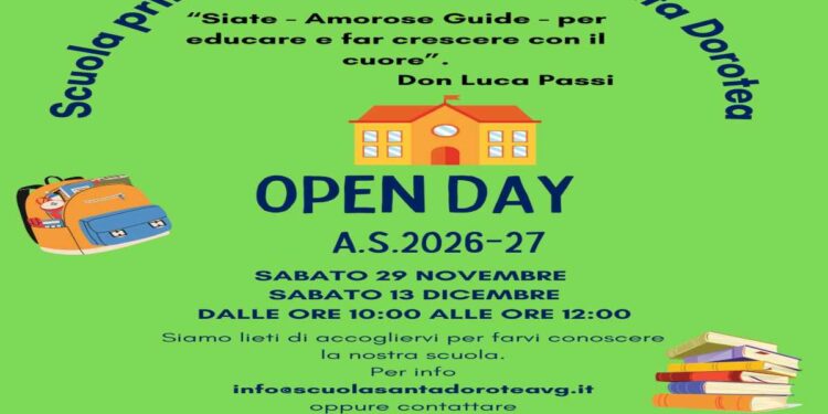 Ultimo open day della Scuola ‘Santa Dorotea’ di Viareggio