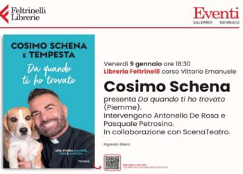 Alla Libreria Feltrinelli di Salerno la presentazione del libro di Don Cosimo Schena  “Da quando ti ho trovato. Una storia d’amore, fede e amicizia”
