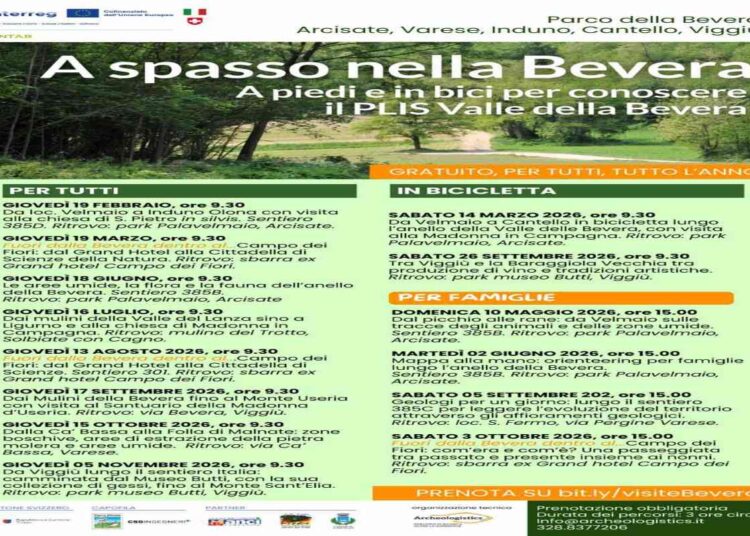 A spasso nella Bevera: escursioni gratuite a piedi e in bicicletta per conoscere i territori della Valle in provincia di Varese