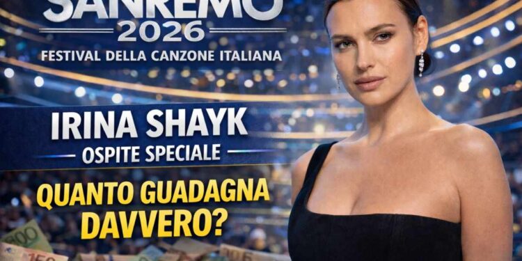 Quanto guadagna Irina Shayk come ospite a Sanremo 2026: tutto sul cachet stimato