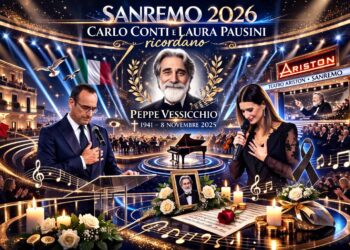 Sanremo 2026, l’omaggio commosso a Peppe Vessicchio: Carlo Conti e Laura Pausini ricordano il Maestro