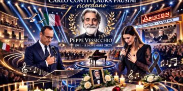 Sanremo 2026, l’omaggio commosso a Peppe Vessicchio: Carlo Conti e Laura Pausini ricordano il Maestro