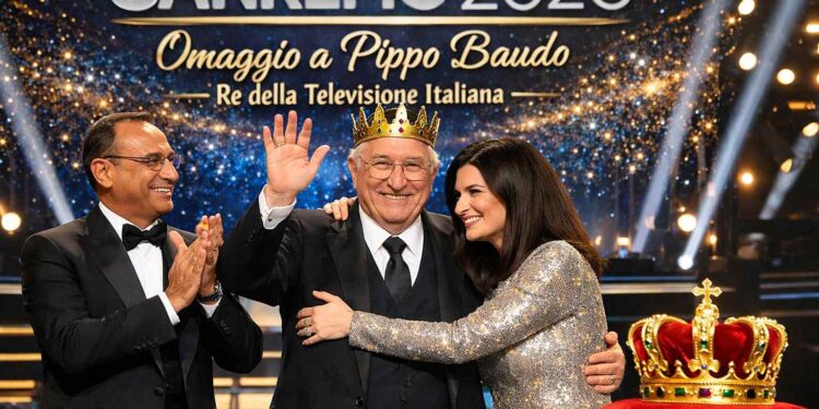 Sanremo 2026, omaggio al “Re della televisione”: Carlo Conti e Laura Pausini celebrano Pippo Baudo