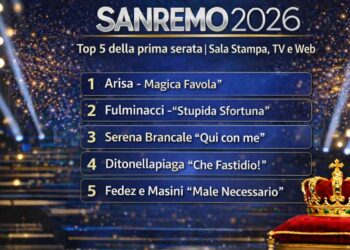 Sanremo 2026, svelata la Top 5 della prima serata: ecco i favoriti della Sala Stampa