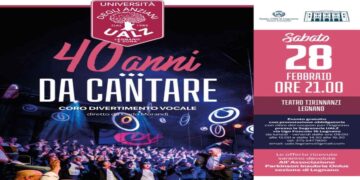 La UALZ di Legnano per i 40 anni di attività offre un concerto a scopo benefico alla cittadinanza e ai soci sabato 28 febbraio