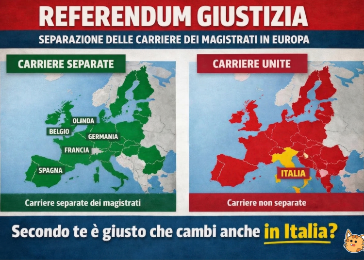 Referendum Giustizia: separazione delle carriere dei magistrati, il confronto europeo e il dibattito in Italia