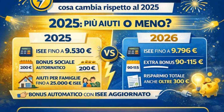 Bonus bollette 2026: cosa cambia rispetto al 2025 e chi può riceverlo