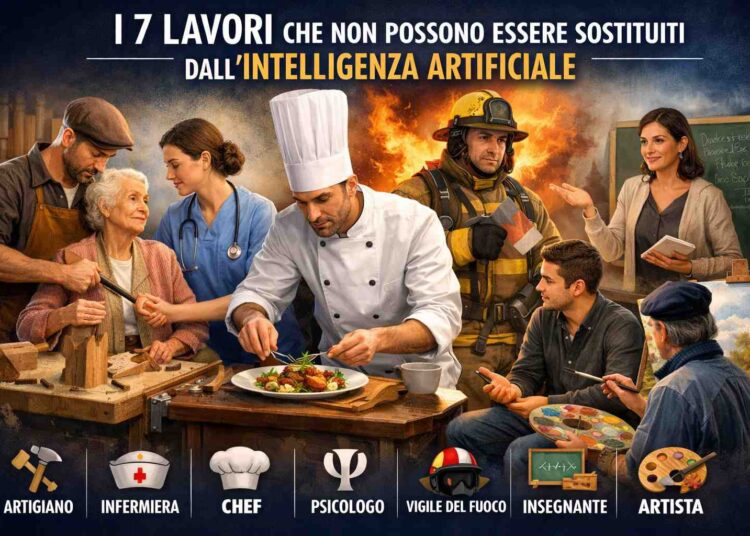 I 7 lavori che l’Intelligenza Artificiale non potrà mai sostituire