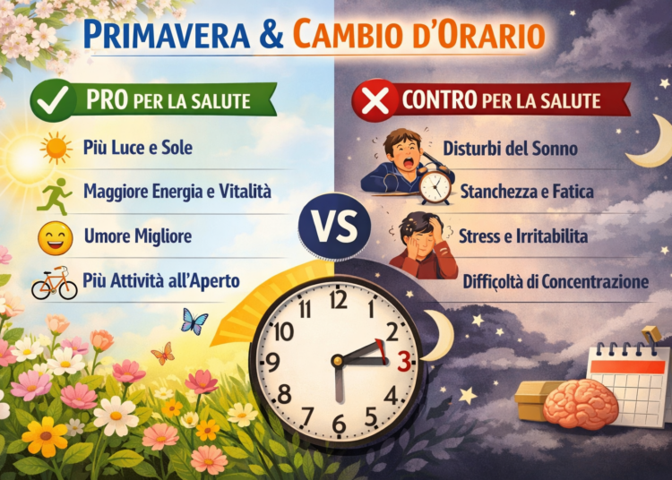 Primavera e cambio d’ora: benefici e effetti sulla salute da conoscere