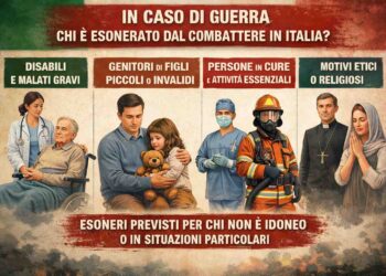 In caso di guerra, chi è esonerato dal combattere in Italia? Tutte le categorie protette dalla legge