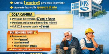 Pensioni INPS 2027: un mese in più per andare in pensione, ma non per tutti