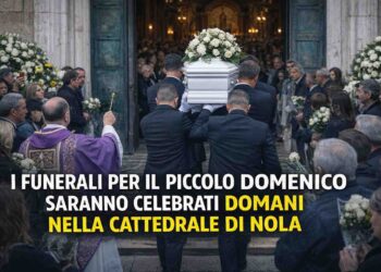 Nola si prepara all’ultimo saluto: domani i funerali del piccolo Domenico in Cattedrale