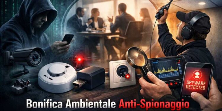 Spionaggio aziendale e privato: perché la bonifica ambientale è l’unico scudo Efficace