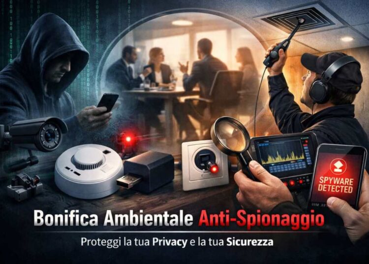 Spionaggio aziendale e privato: perché la bonifica ambientale è l’unico scudo Efficace